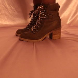 Combat heeled boots